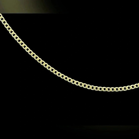 Cuban Link 2mm/16” Gold Over Sterling Chain - Picture 1 of 7